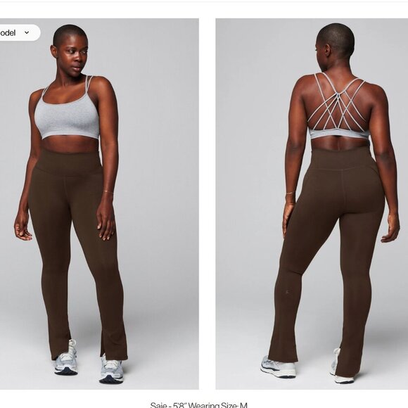 Fabletics | Define PowerHold® Split Hem Legging in Cacao Brown - Picture 1 of 11